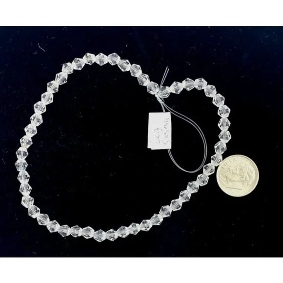 Wild Things Beads Bicone 5x5mm Bead Faceted Clear Jewelry - Picture 1 of 2